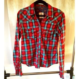 Hollister Plaid Longsleeve Top